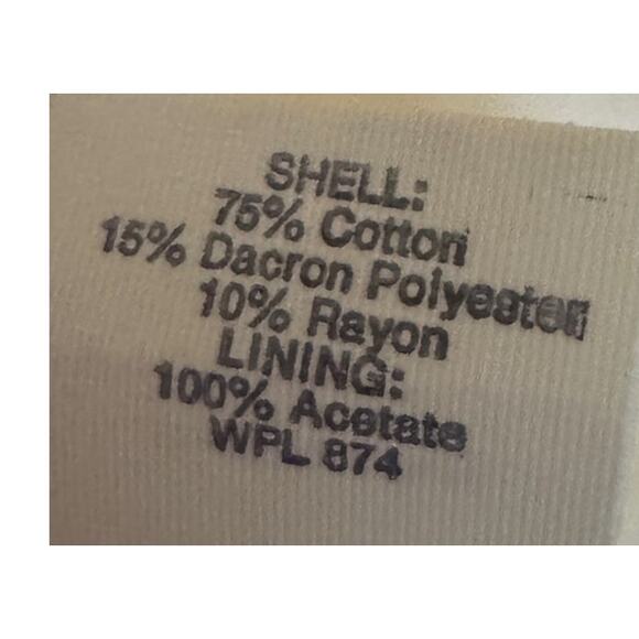 Vintage White Stag Bouclé Jacket Women’s Medium Made in USA Striped Retro Lined - Picture 4 of 12